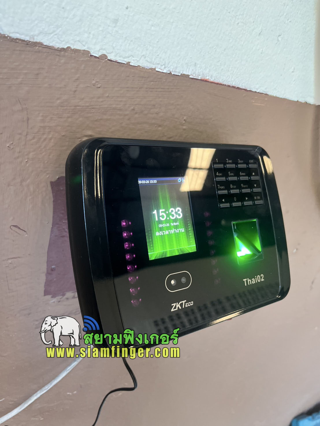 เครื่องสแกนใบหน้า ZKteco Thai02